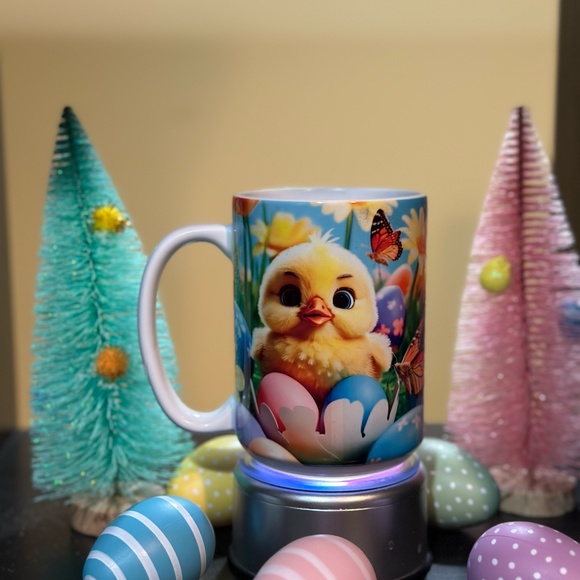 Hand Crafted Easter Chick Sublimated 15oz Mug - Picture 4 of 5